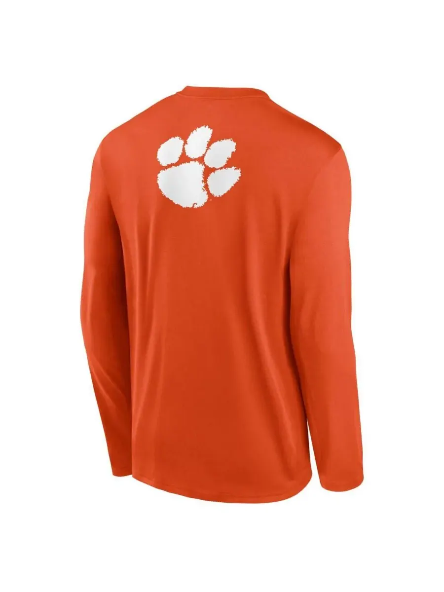Nike Мужская оранжевая футболка с длинным рукавом Clemson Tigers Primetime Campus 2-Hit Legend — изображение 3 из 3