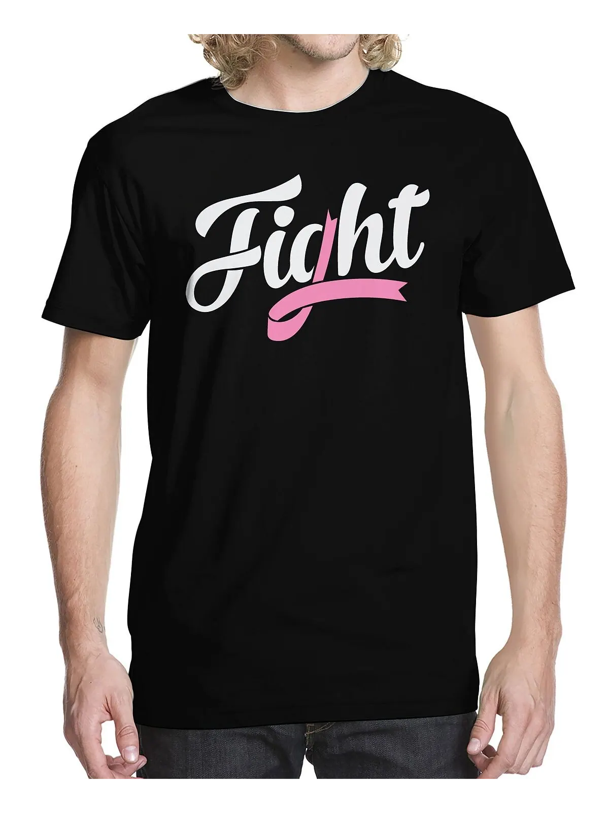 Мужская футболка с рисунком Ribbon Fight Buzz Shirts