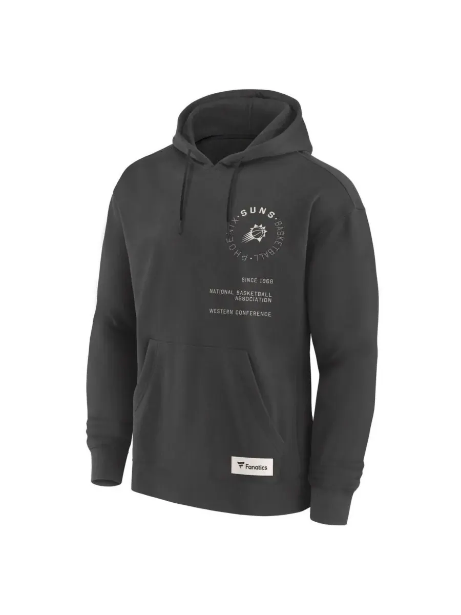 Fanatics Мужская серая толстовка Phoenix Suns Future Ground Info Elements Premium Pullover Hoodie — изображение 2 из 3, серый