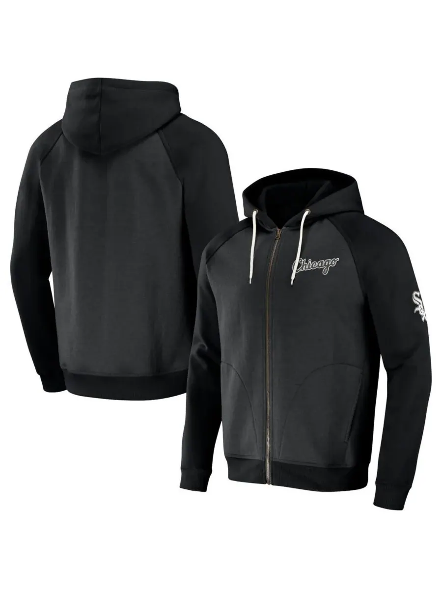 Fanatics Мужская толстовка с капюшоном на молнии Darius Rucker Collection от Black Chicago White — изображение 1 из 3, черный