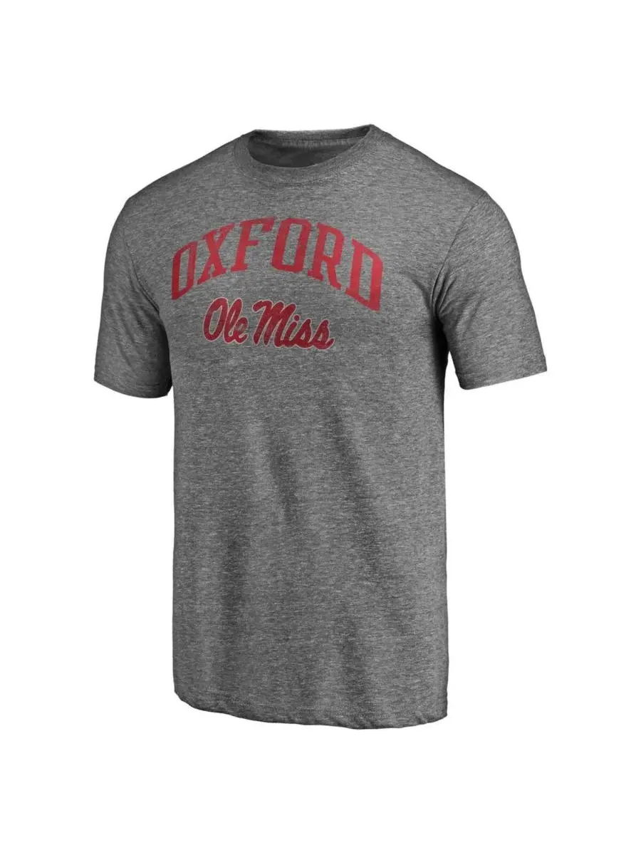 Fanatics Mto Label Мужская футболка Ole Miss Rebels Arched City Tri-Blend серого цвета — изображение 2 из 3, серый