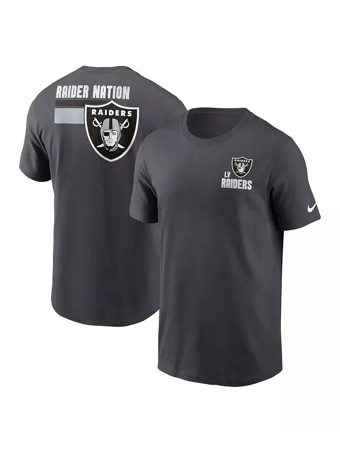 Мужская футболка Las Vegas Raiders Blitz Essential цвета антрацит Nike — изображение 1 из 1