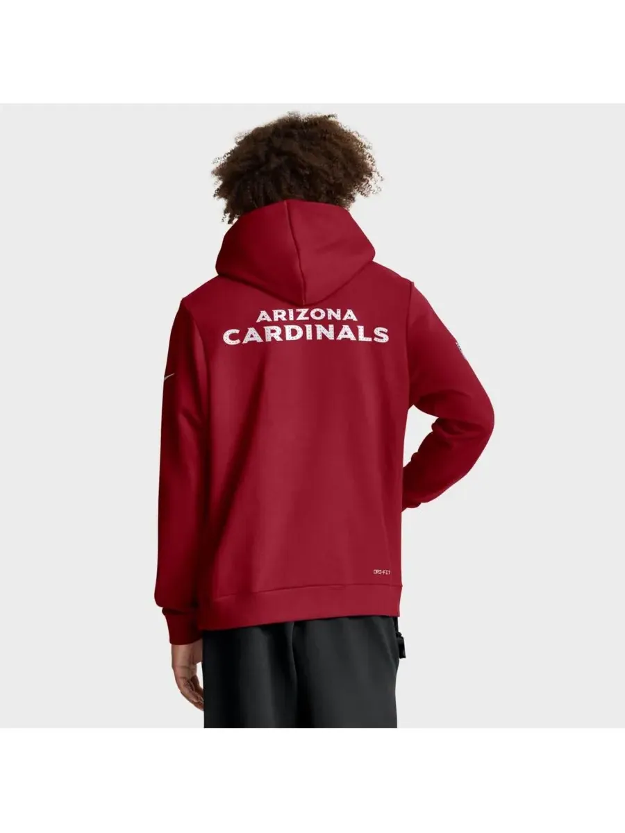 Мужская толстовка с капюшоном Cardinal Arizona Cardinals Sideline Initial Home Performance Nike — изображение 2 из 5, красный