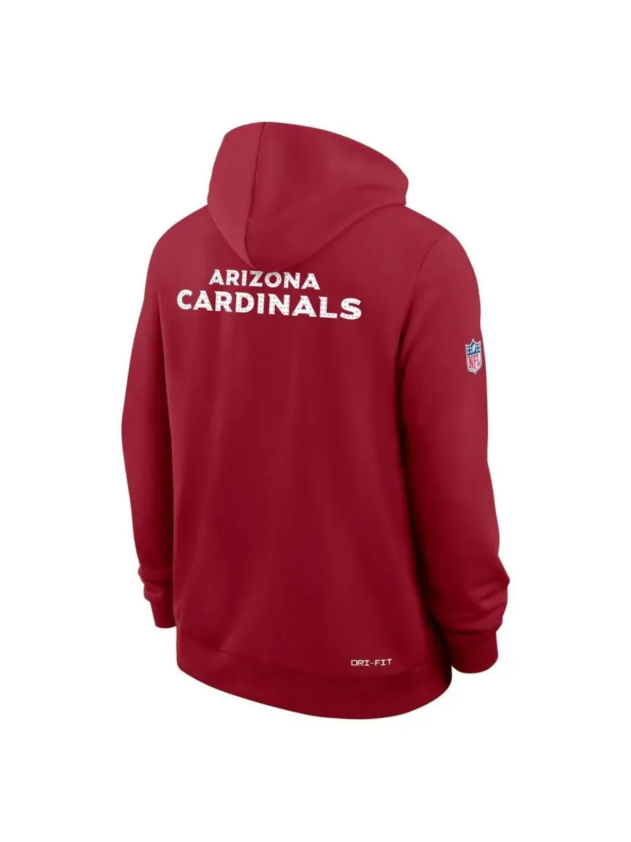 Мужская толстовка с капюшоном Cardinal Arizona Cardinals Sideline Initial Home Performance Nike — изображение 4 из 5, красный