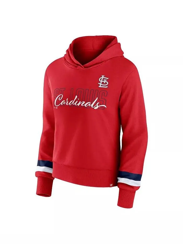 Женская красная толстовка с капюшоном St. Louis Cardinals Over Under Fanatics — изображение 3 из 3