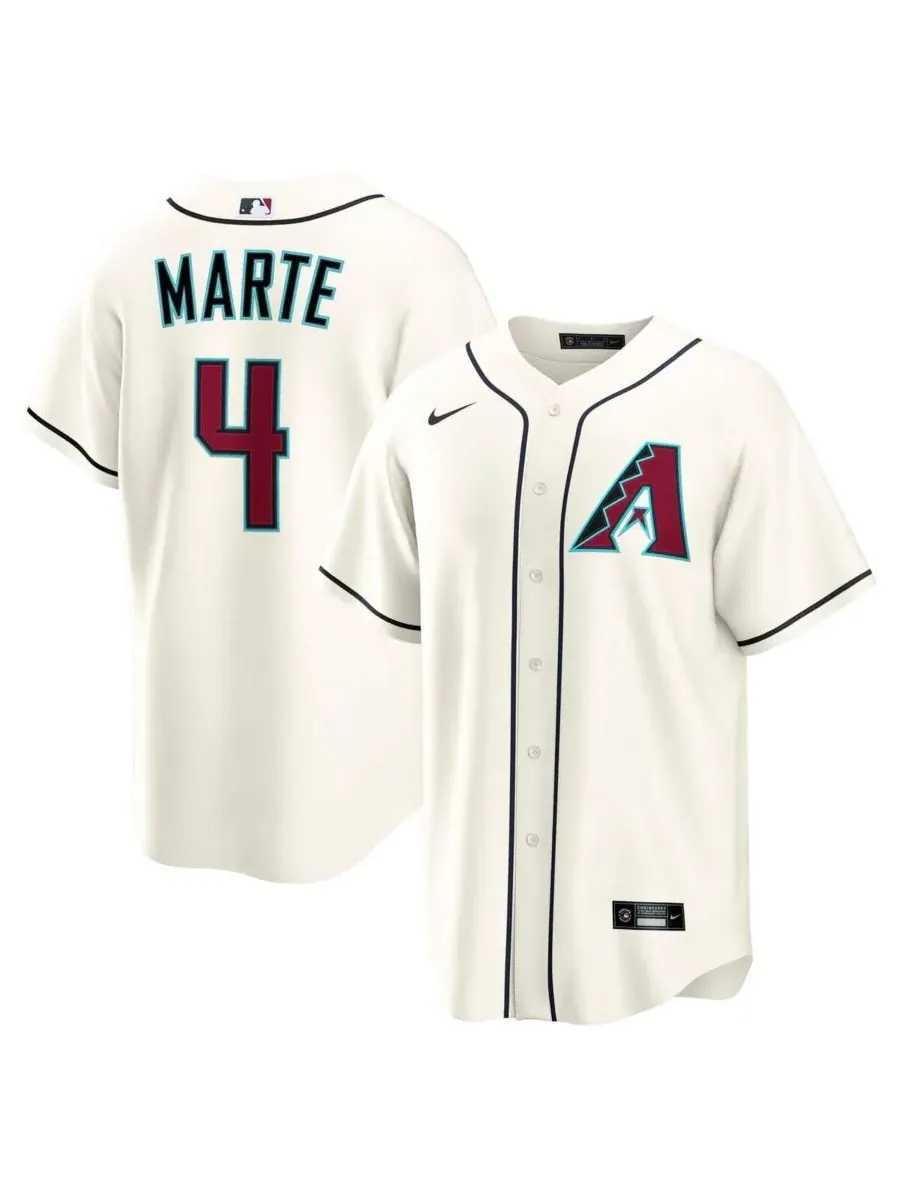 Nike Мужская домашняя реплика футболки Ketel Marte Cream Arizona Diamondbacks — изображение 1 из 3, бежевый