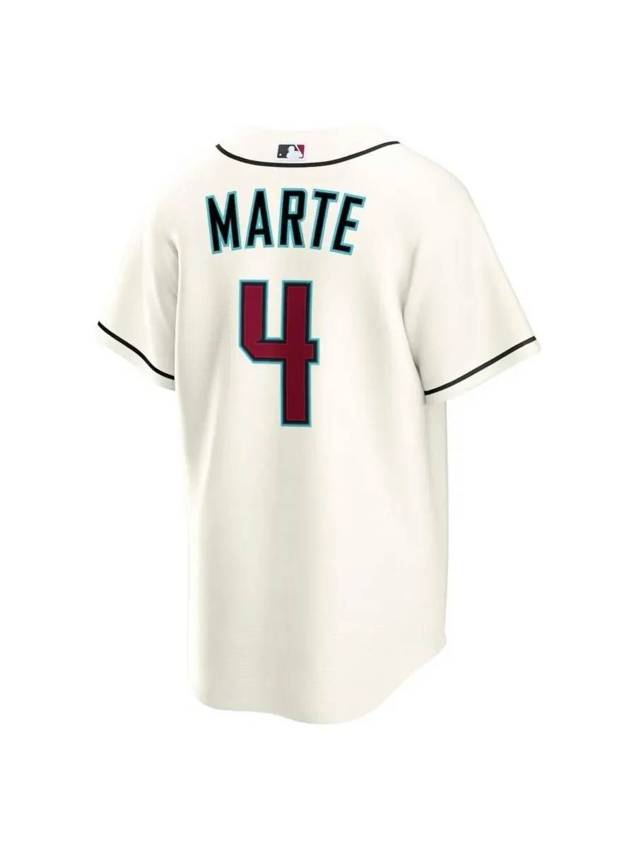 Nike Мужская домашняя реплика футболки Ketel Marte Cream Arizona Diamondbacks — изображение 3 из 3, бежевый