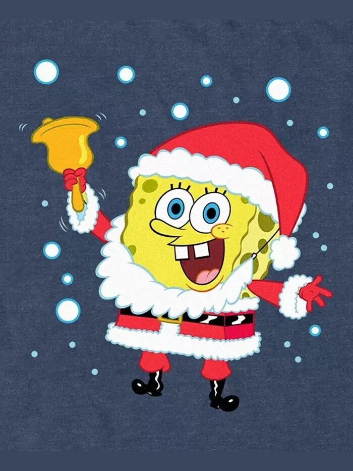 Мужская футболка с коротким рукавом Spongebob Santa Bell Fifth Sun — изображение 3 из 3
