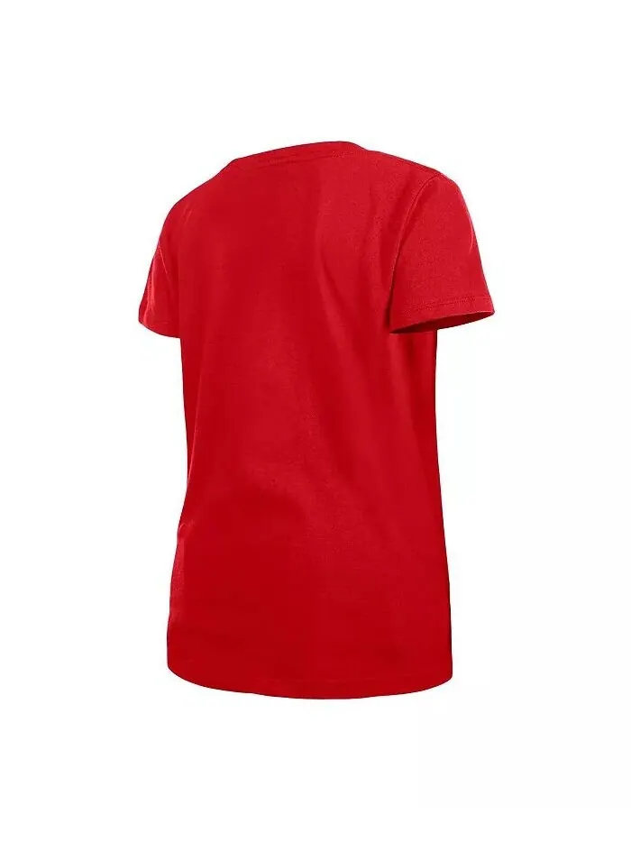 Футболка Big Girls Red Washington Nationals Flip Sequin Team с V-образным вырезом New Era — изображение 3 из 4