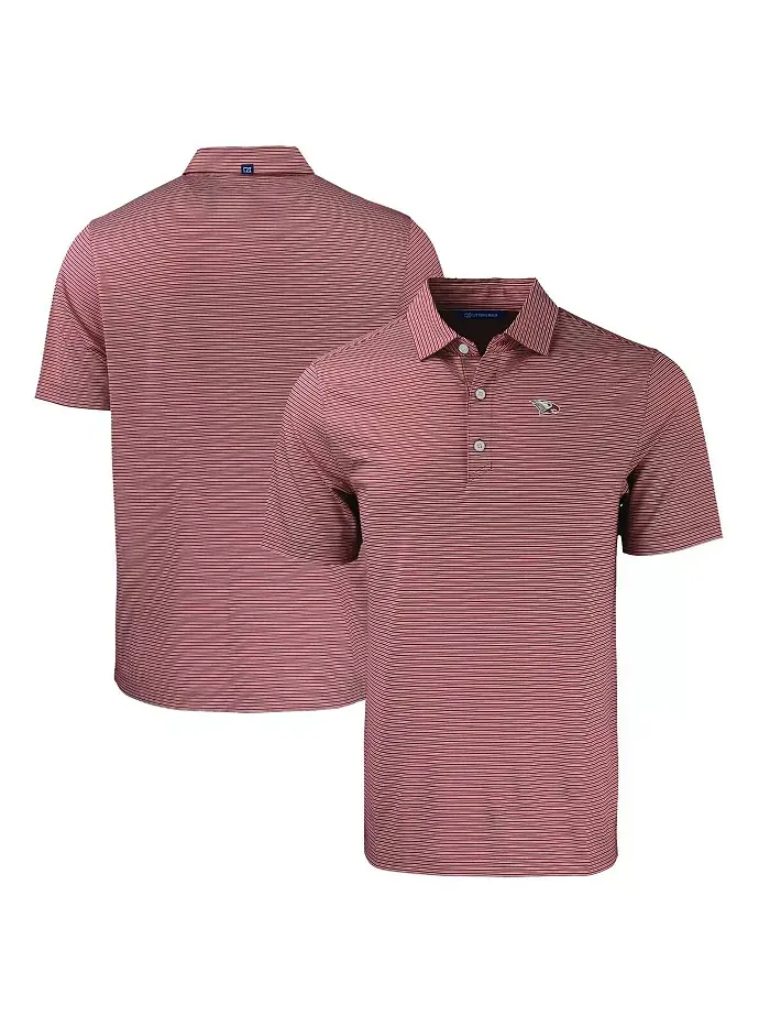 Мужская поло Maroon North Carolina Central Eagles Forge Eco Double Stripe Stretch Cutter & Buck
