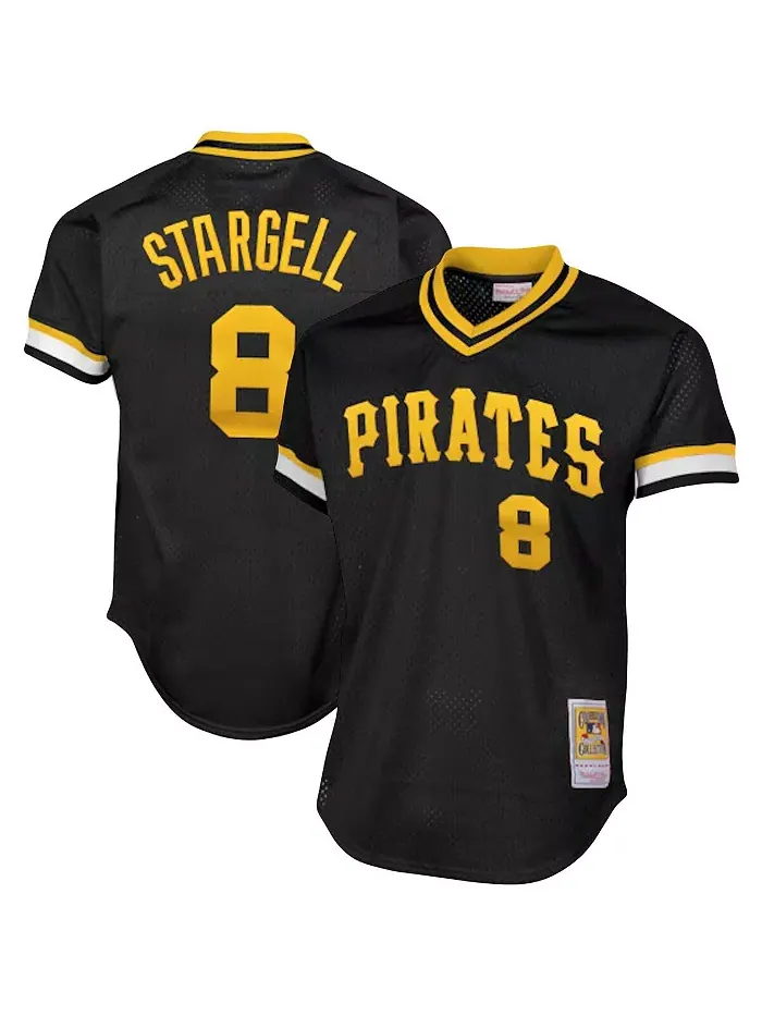 Мужская тренировочная бейсбольная майка Willie Stargell черного цвета Pittsburgh Pirates из — изображение 1 из 1