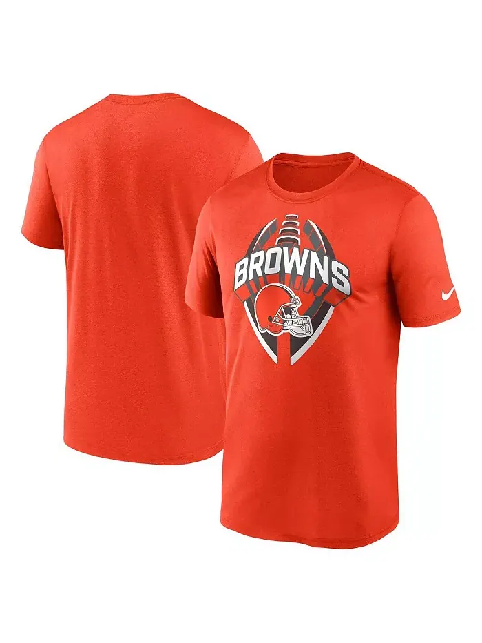 Мужская футболка Cleveland Browns Legend Icon Performance оранжевого цвета Nike — изображение 1 из 3