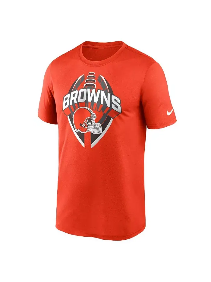 Мужская футболка Cleveland Browns Legend Icon Performance оранжевого цвета Nike — изображение 2 из 3