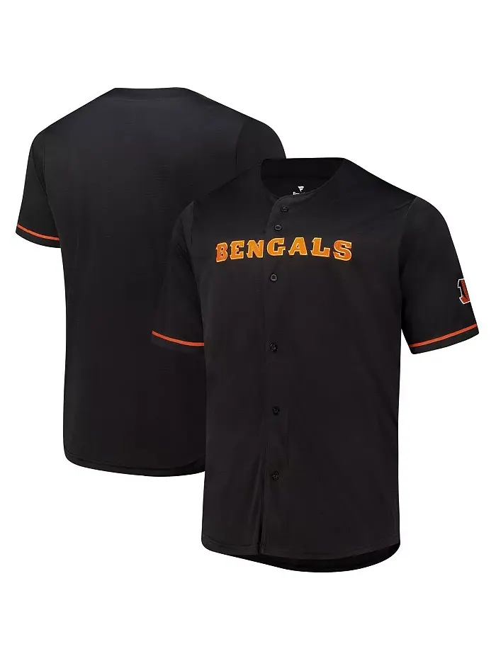 Мужская черная джерси Cincinnati Bengals Pop на пуговицах Fanatics — изображение 1 из 3