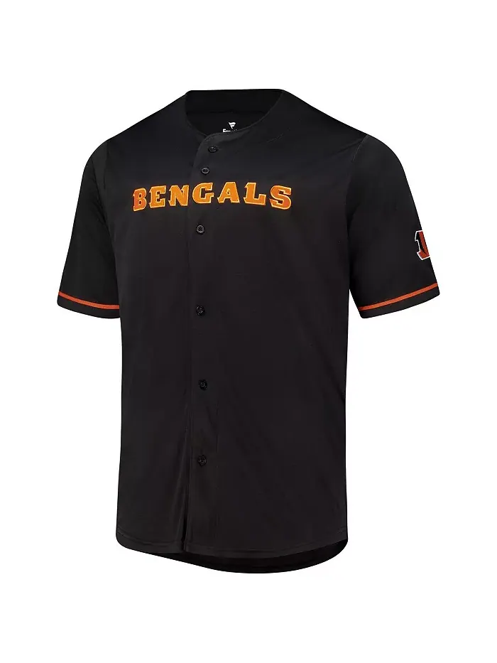 Мужская черная джерси Cincinnati Bengals Pop на пуговицах Fanatics — изображение 3 из 3
