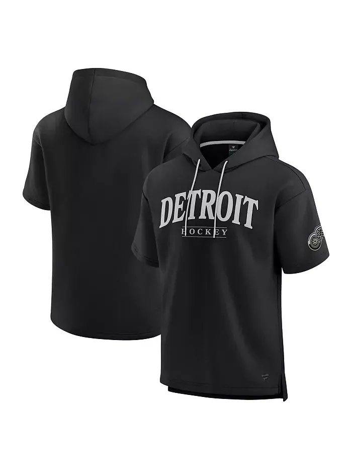 Мужская черная толстовка с капюшоном Detroit Red Wings Elements Ready с короткими рукавами Fanatics — изображение 1 из 3