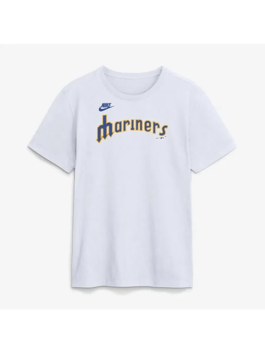 Мужская белая футболка Seattle Mariners Cooperstown Collection с логотипом команды Nike — изображение 1 из 2, белый