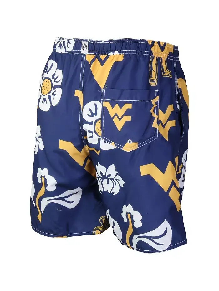 Мужские плавки Navy West Virginia Mountaineers с цветочным логотипом Volley Wes & Willy — изображение 3 из 3