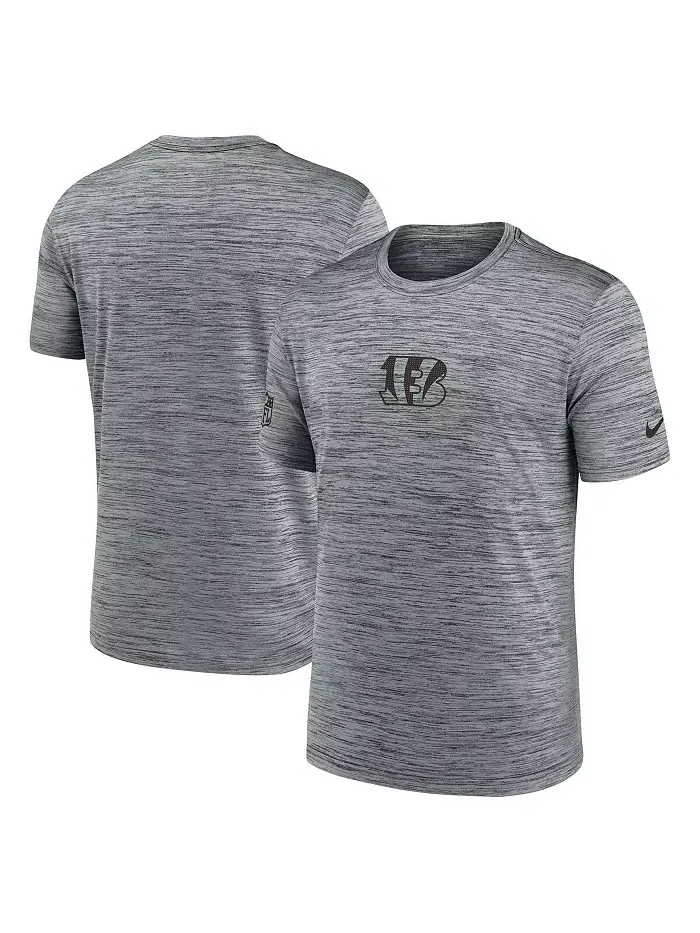 Мужская серая футболка Cincinnati Bengals Sideline Velocity Performance Nike — изображение 1 из 3