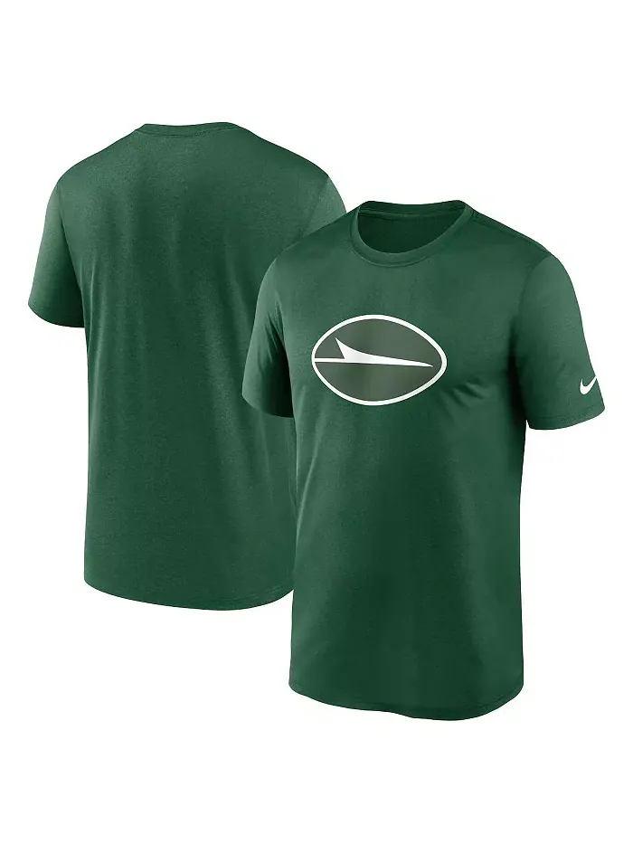 Мужская зеленая футболка New York Jets Legend Logo Performance Nike — изображение 1 из 3