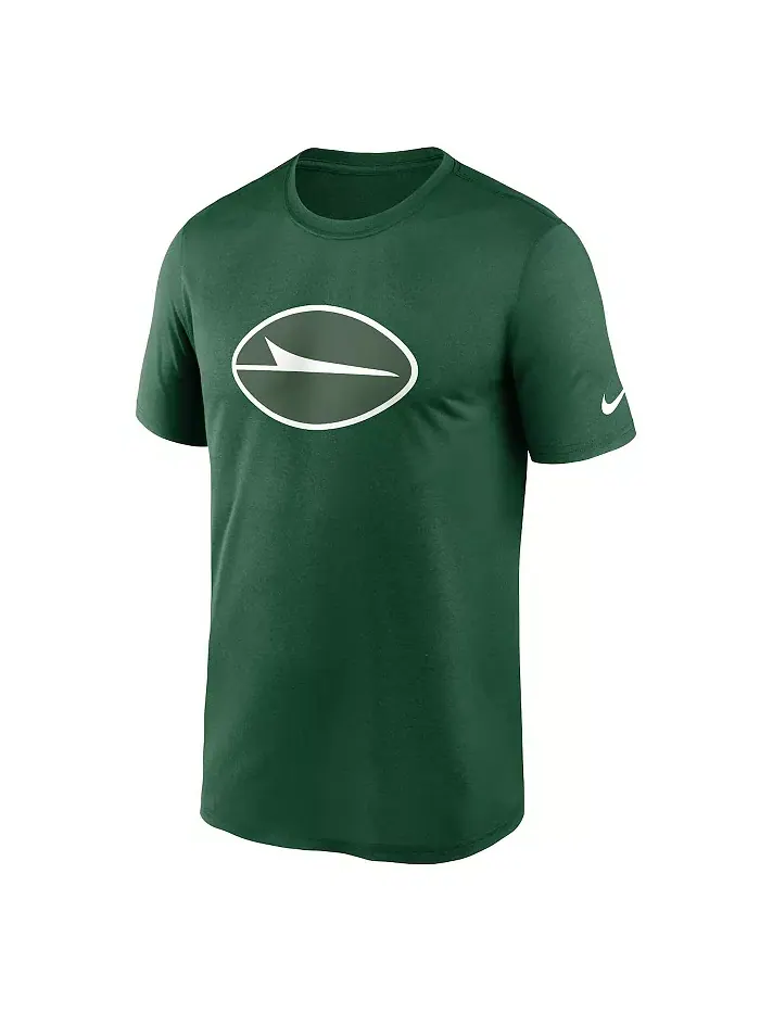 Мужская зеленая футболка New York Jets Legend Logo Performance Nike — изображение 3 из 3