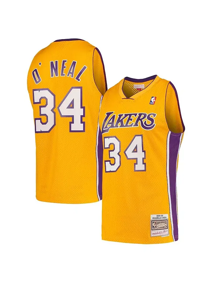 Мужская баскетбольная майка Hardwood Classics Shaquille O'Neal Los Angeles Lakers 1999-00 Swingman — изображение 1 из 1