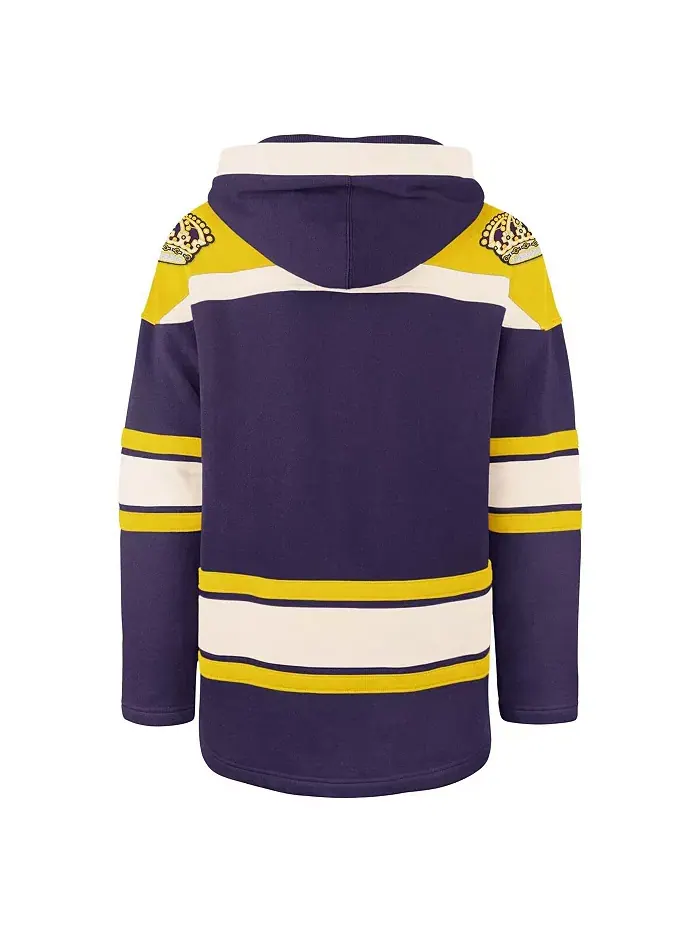 Мужская фиолетовая толстовка Superior Lacer Pullover Hoodie Los Angeles Kings '47 Brand — изображение 3 из 3
