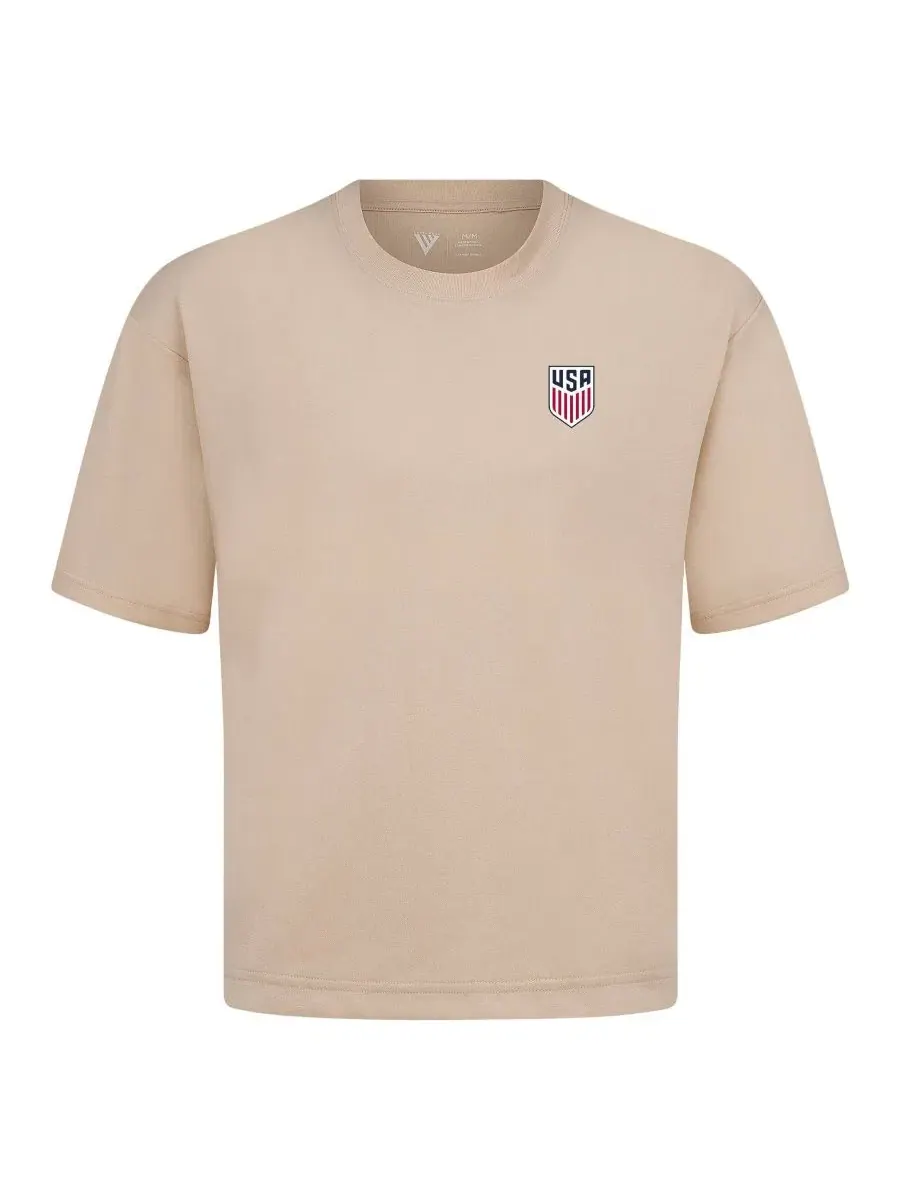 Футболка с длинным рукавом с вышитым патчем USMNT LevelWear — изображение 1 из 1, хаки