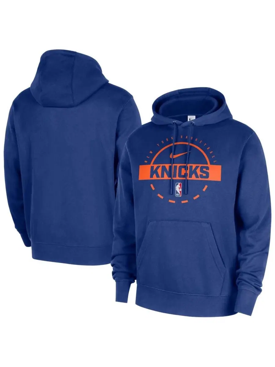Худи-пуловер с капюшоном New York Knicks 2025/26 Authentic Practice Club Nike