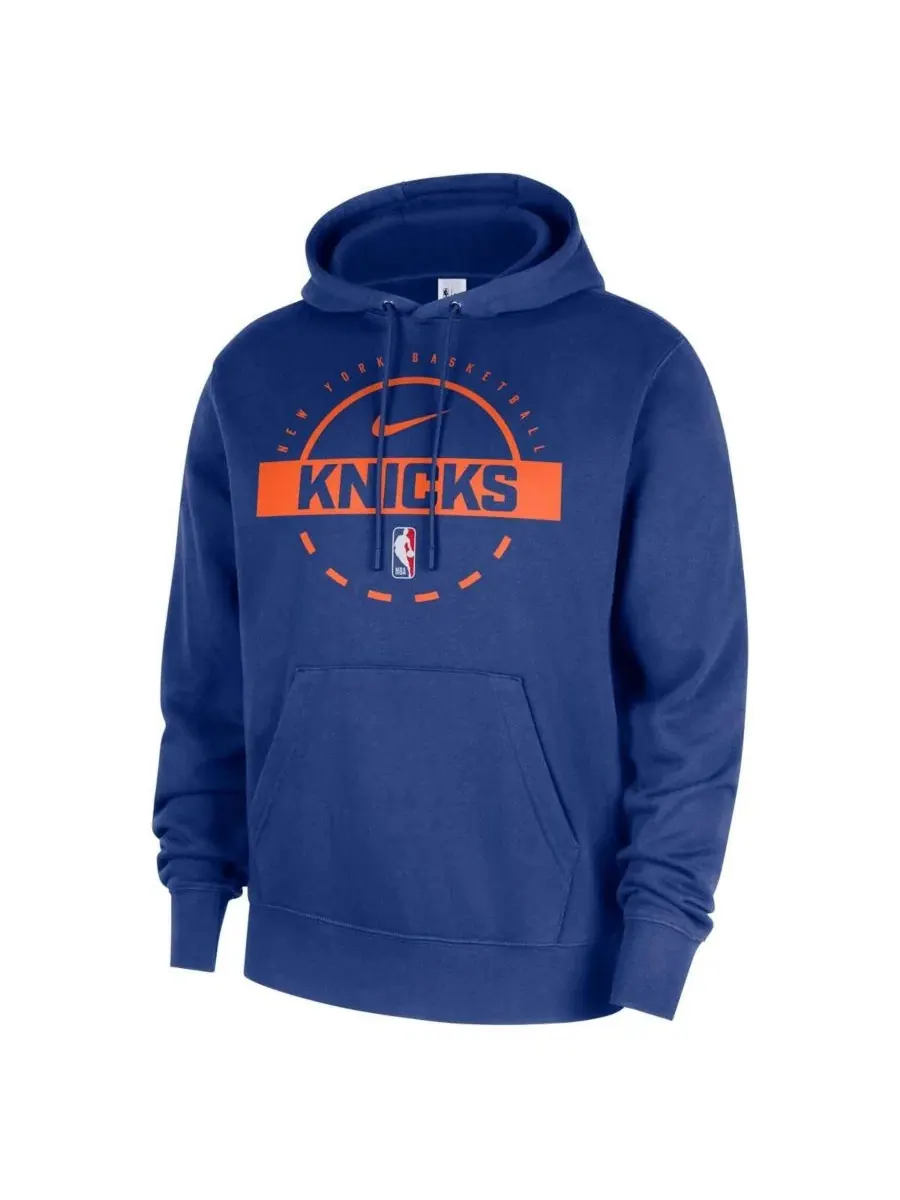 Худи-пуловер с капюшоном New York Knicks 2025/26 Authentic Practice Club Nike — изображение 2 из 4, синий