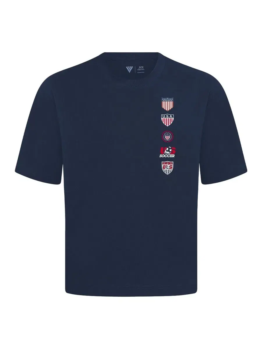 Футболка с принтом USMNT Luxe Signature Knit Timeline LevelWear — изображение 2 из 3, темно-синий
