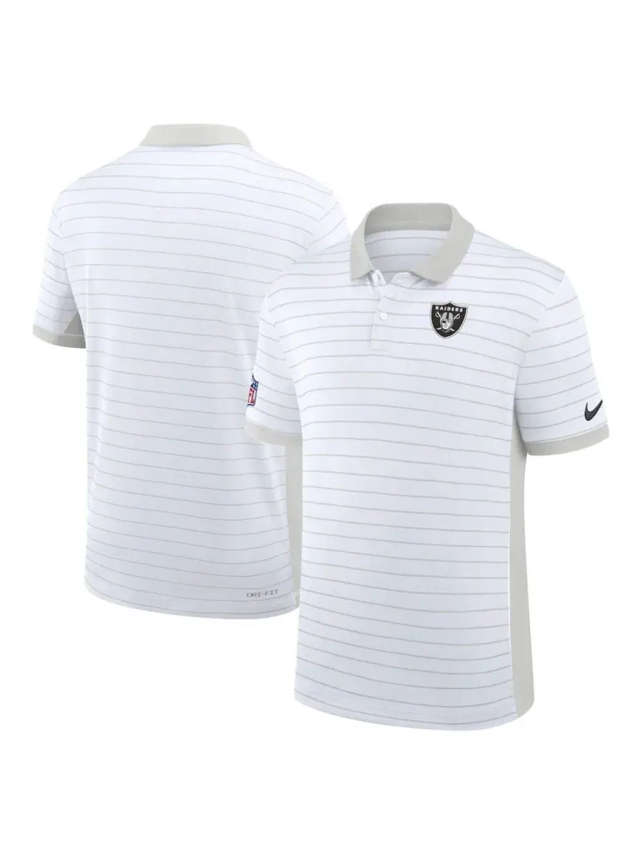 Поло Dri-FIT с полосой победы Sideline Victory Stripe — изображение 1 из 3, белый
