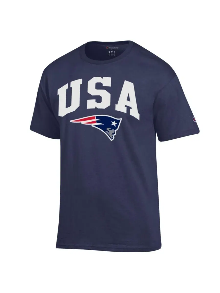 Футболка мужская с принтом New England Patriots Americana Champion — изображение 2 из 3, темно-синий