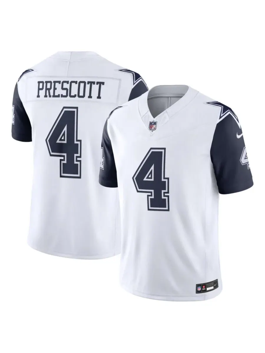 Футболка с длинным рукавом Dak Prescott White Dallas Cowboys Alternate Vapor F.U.S.E. Stitched — изображение 1 из 3, белый
