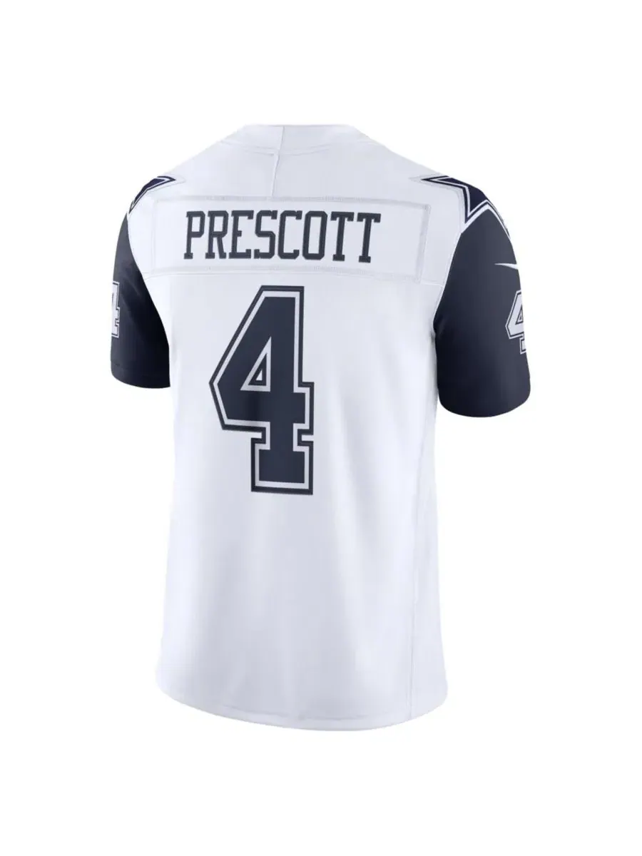 Футболка с длинным рукавом Dak Prescott White Dallas Cowboys Alternate Vapor F.U.S.E. Stitched — изображение 3 из 3, белый