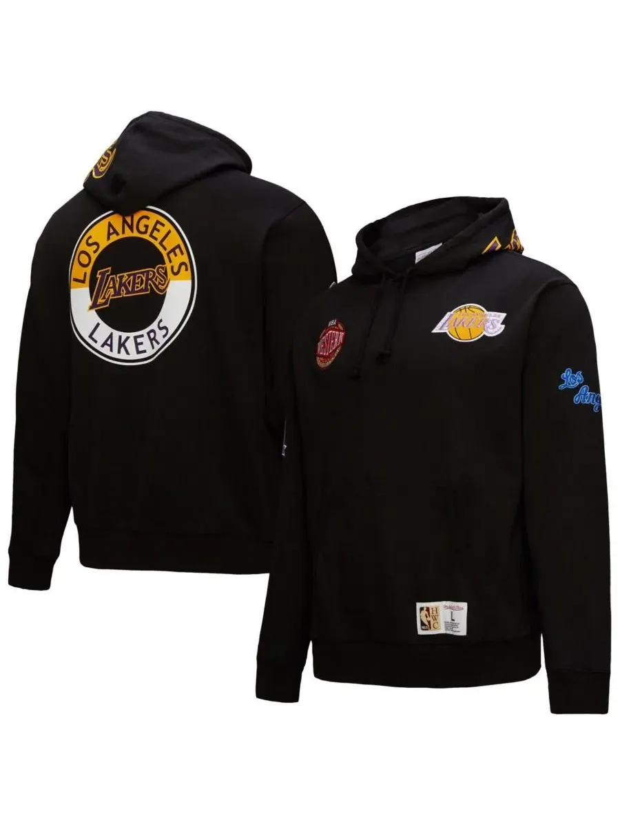 Худи-пуловер с принтом и вышивкой Mitchell & Ness — изображение 1 из 5, черный
