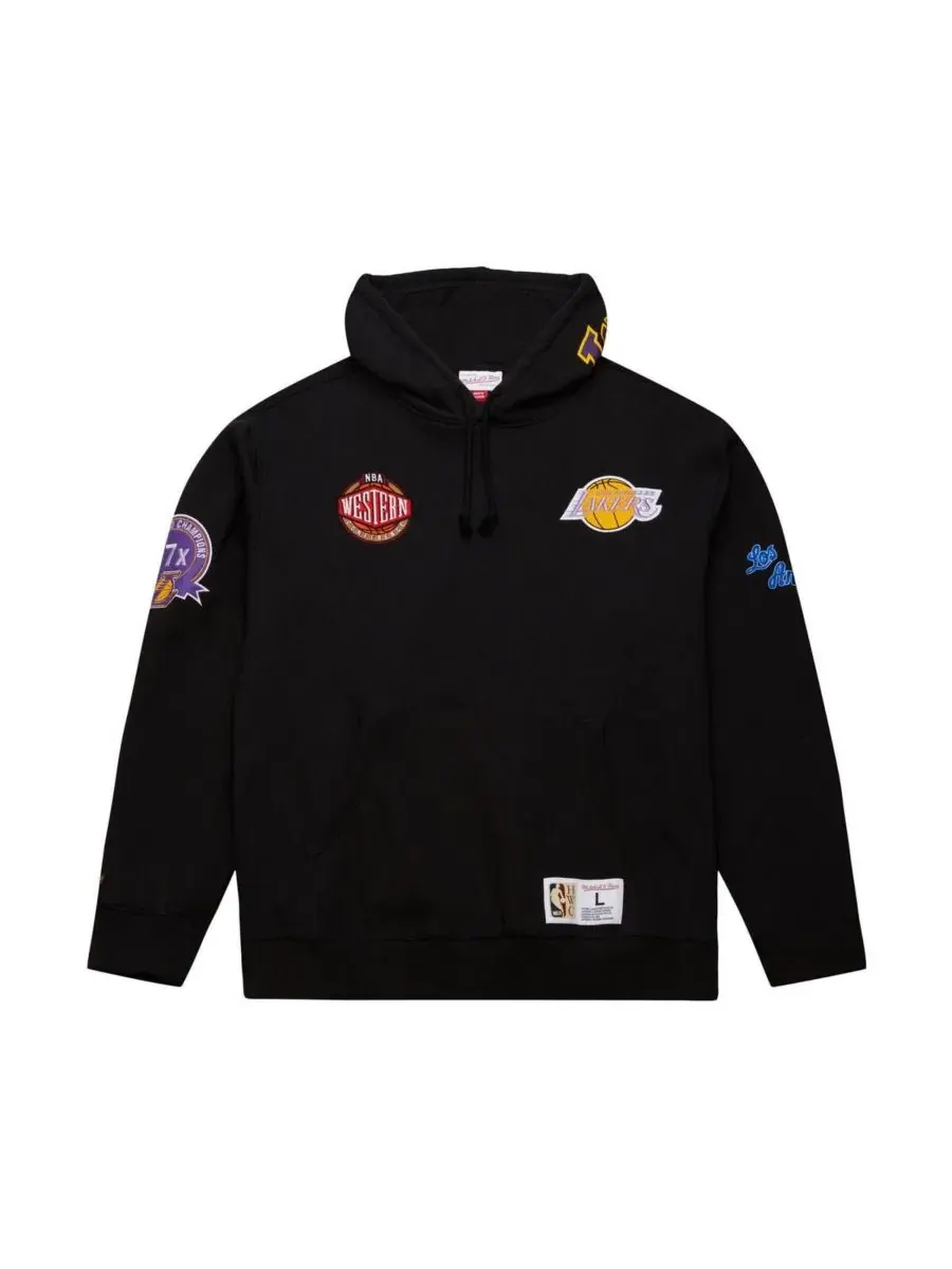 Худи-пуловер с принтом и вышивкой Mitchell & Ness — изображение 3 из 5, черный