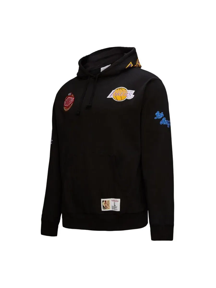 Худи-пуловер с принтом и вышивкой Mitchell & Ness — изображение 4 из 5, черный