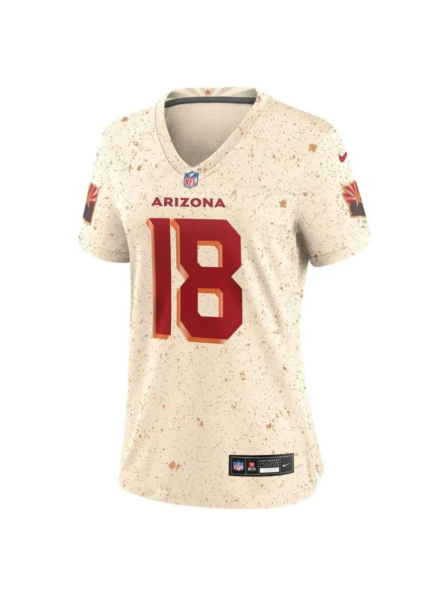 Женская игровая футболка Marvin Harrison Jr. Natural Arizona Cardinals 2025 Rivalries Collection — изображение 3 из 3