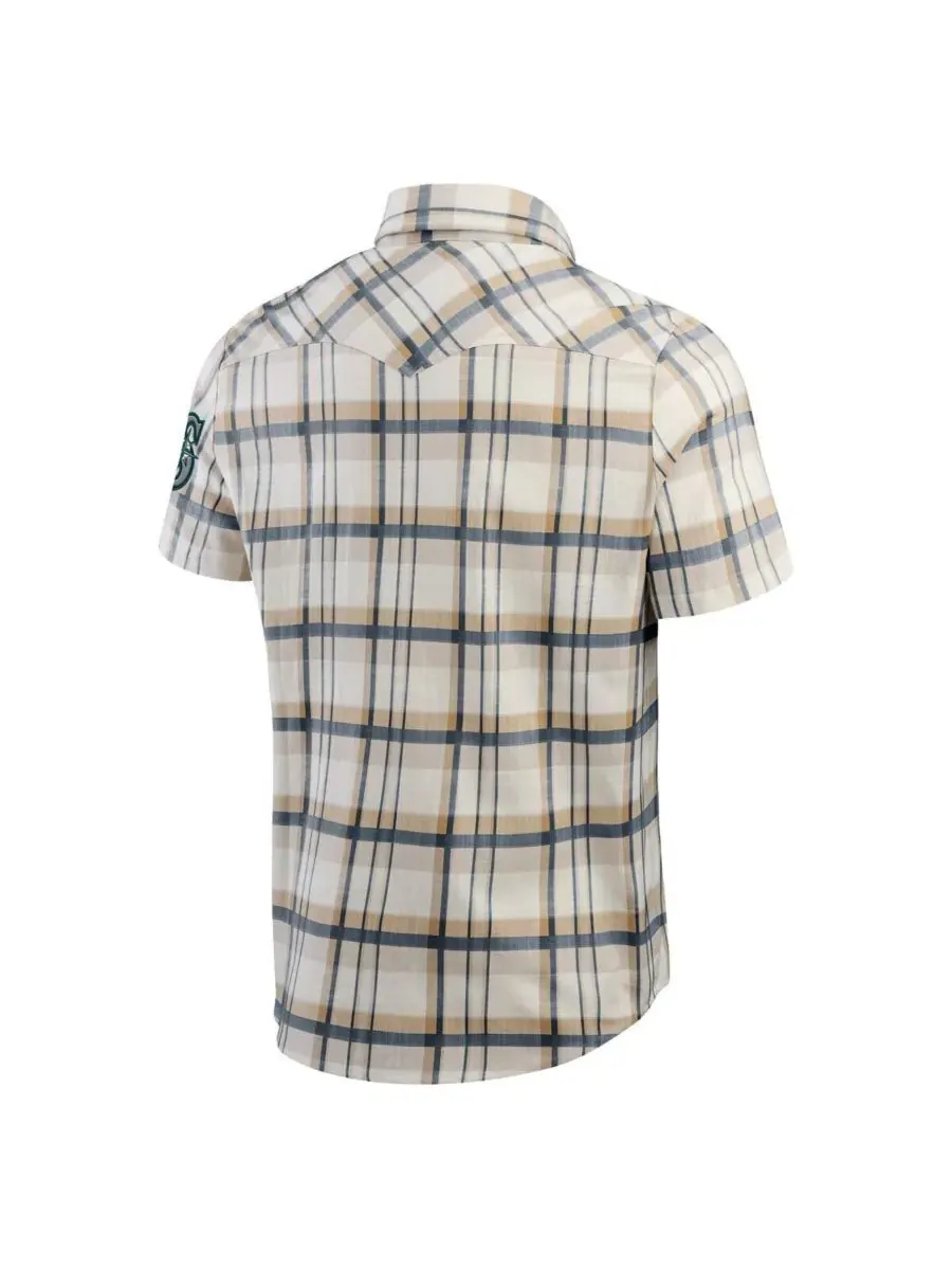 Fanatics Мужская рубашка Darius Rucker Collection в клетку цвета "Сиэтл Маринерс" темно-синего — изображение 3 из 3
