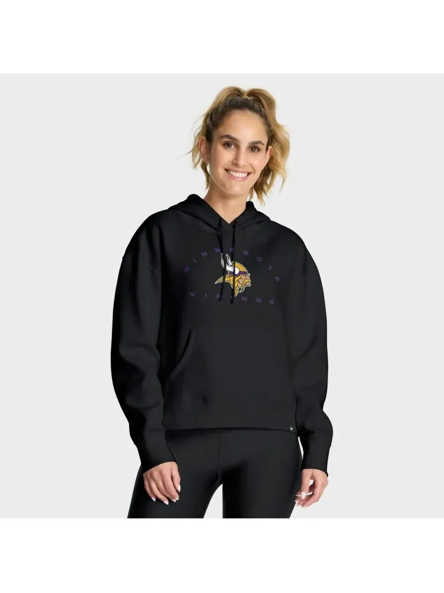 Fanatics Женская черная толстовка с капюшоном Minnesota Vikings Eligible Receiver Legacy — изображение 1 из 5, черный