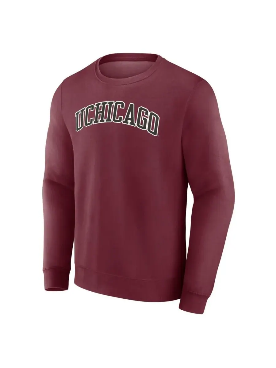 Fanatics Мужская бордовая толстовка с коротким названием команды UChicago Maroons — изображение 3 из 3, коричневый