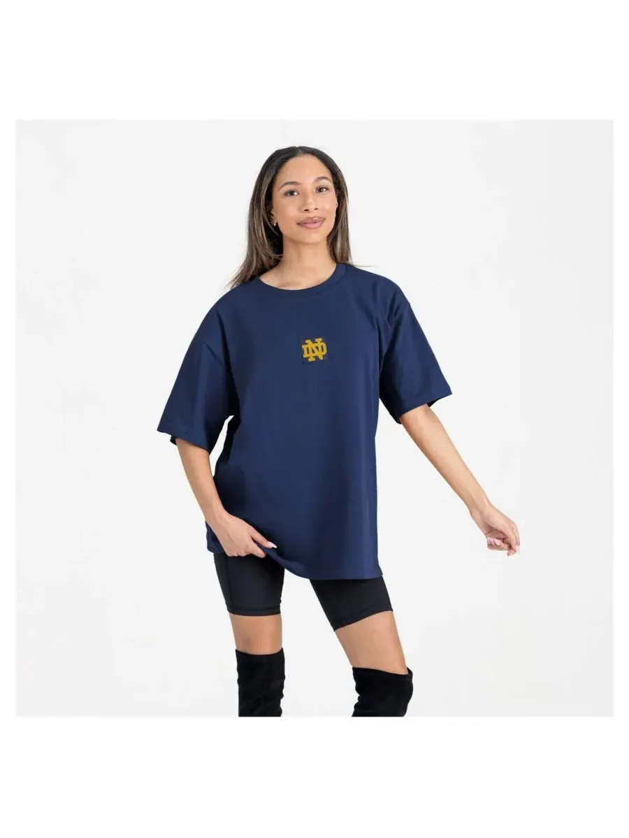 Gameday Couture Женская футболка Navy Notre Dame Fighting Irish Oversized Back at Ya — изображение 1 из 5, темно-синий