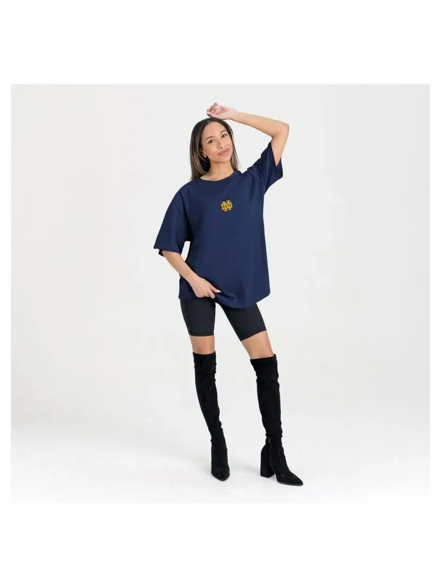Gameday Couture Женская футболка Navy Notre Dame Fighting Irish Oversized Back at Ya — изображение 3 из 5, темно-синий