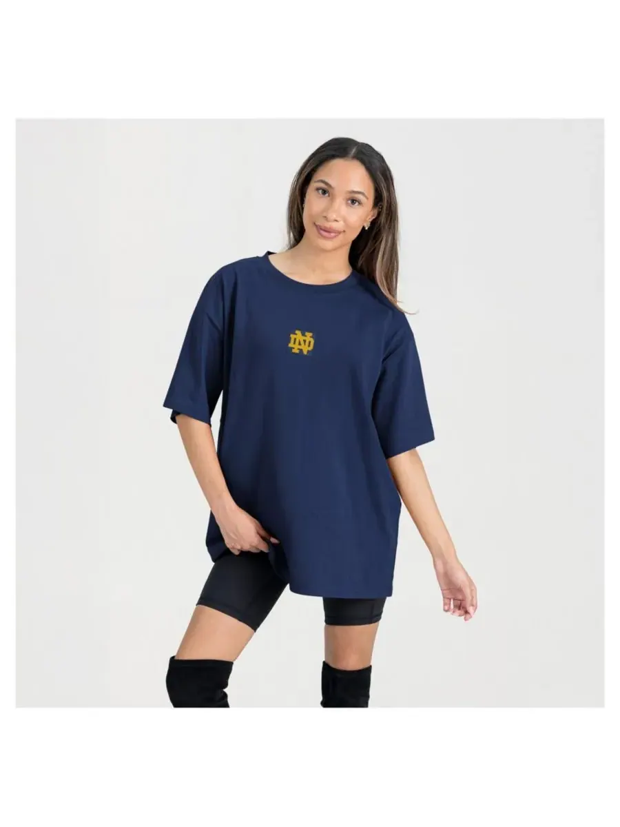 Gameday Couture Женская футболка Navy Notre Dame Fighting Irish Oversized Back at Ya — изображение 5 из 5, темно-синий