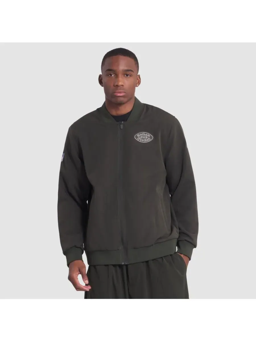 Nike Мужская куртка-бомбер Gotham Green New York Jets 2025 Rivalries Collection Sideline на молнии — изображение 1 из 3