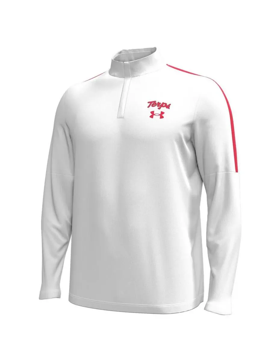 Under Armour Мужская белая куртка Maryland Terrapins Playoff Performance с застежкой-молнией до — изображение 3 из 3, белый