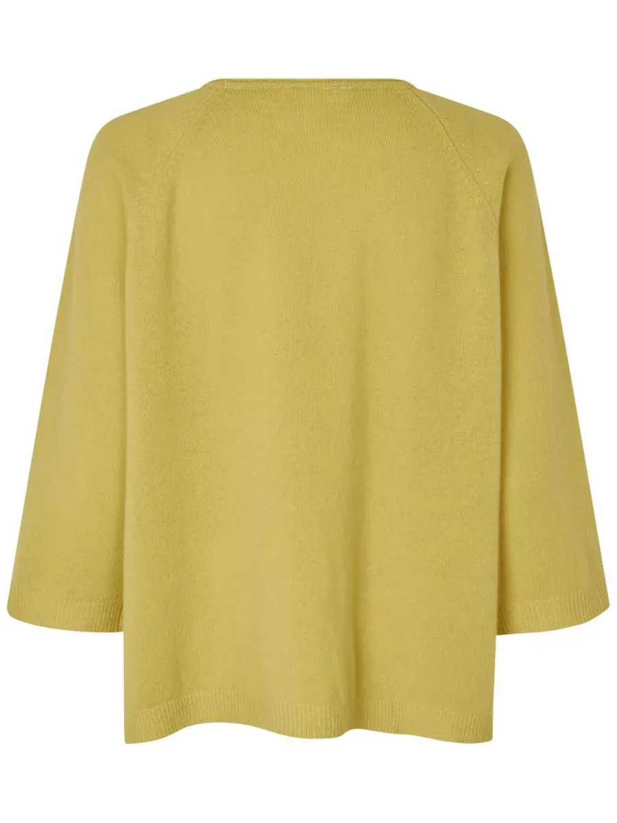 Женская вязаная блузка Fabizia с круглым вырезом Masai Copenhagen, Muted Lime — изображение 6 из 6