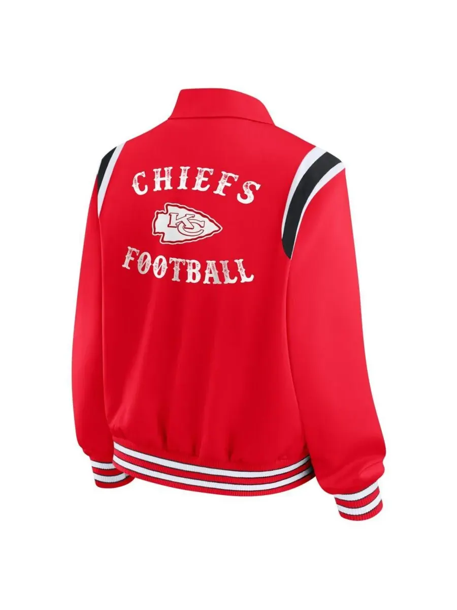WEAR by Erin Andrews Женская красная легкая куртка Kansas City Chiefs Varsity с застежкой на кнопках — изображение 3 из 3