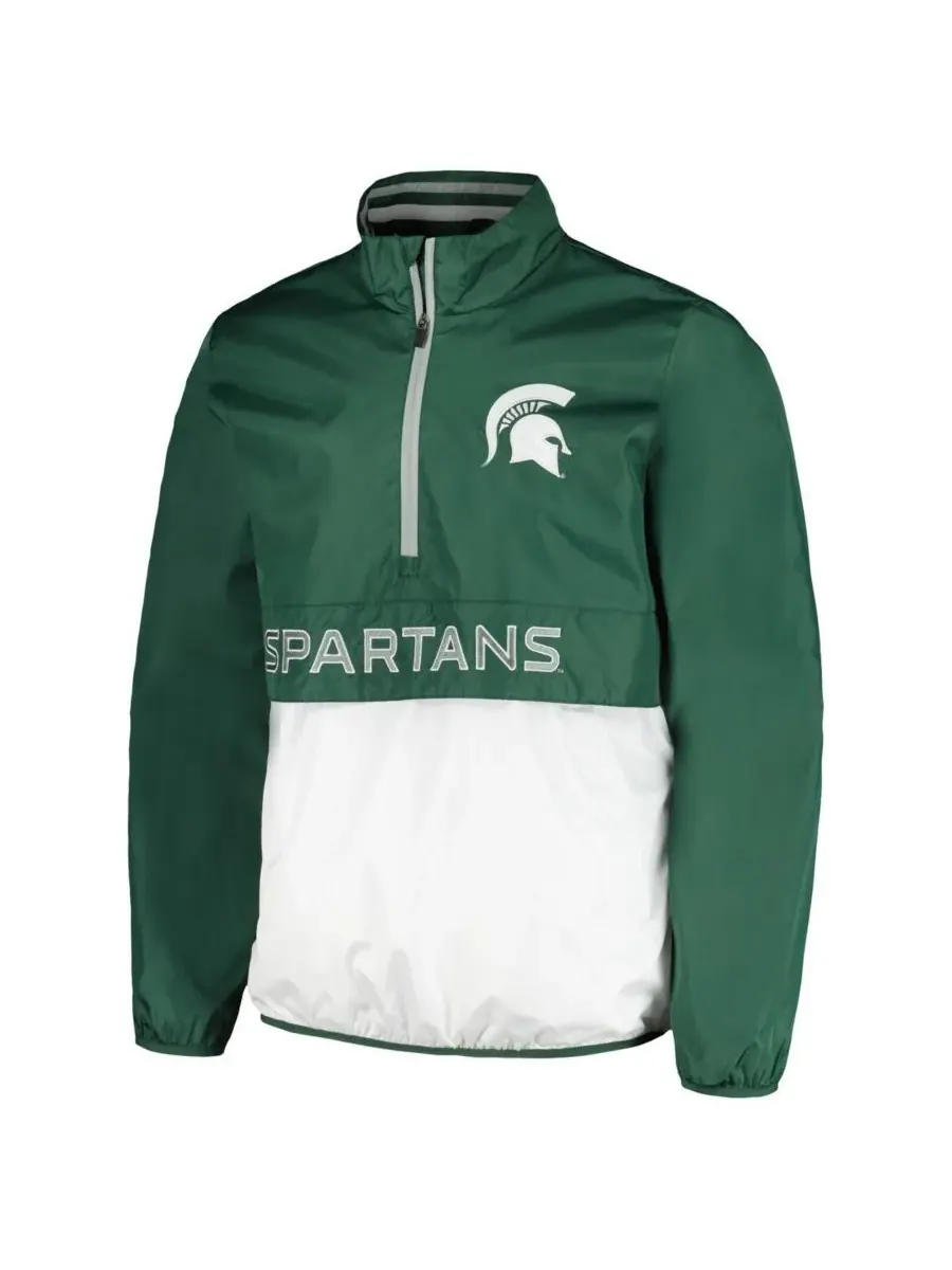 G-III Sports by Carl Banks Мужская зеленая футболка Michigan State Spartans Cornerman с половинной — изображение 3 из 3